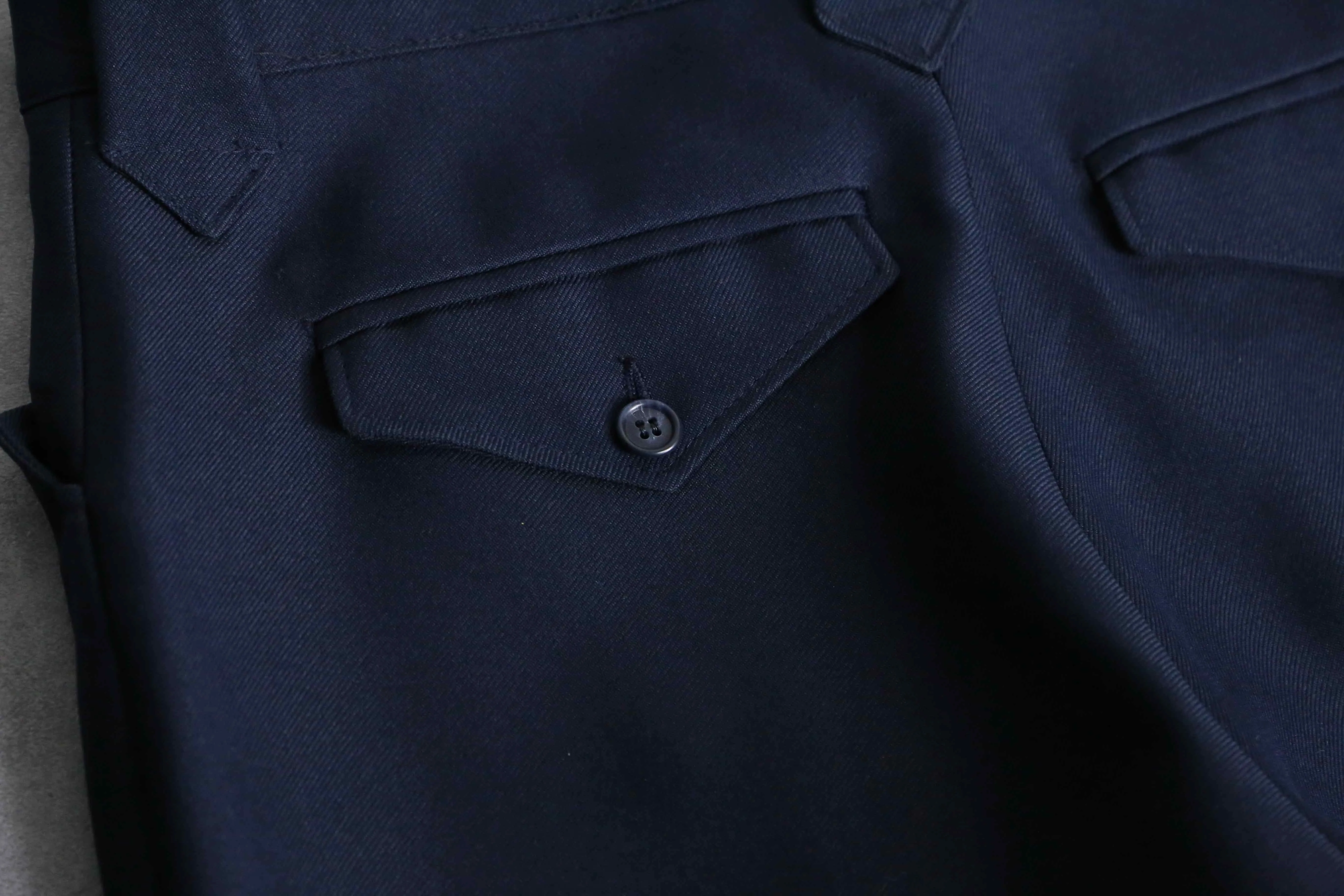 70's navy semi flare western pants