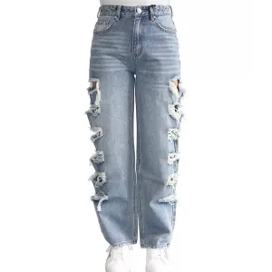 ALMOST FAMOUS -  Cotton Ripped Jeans