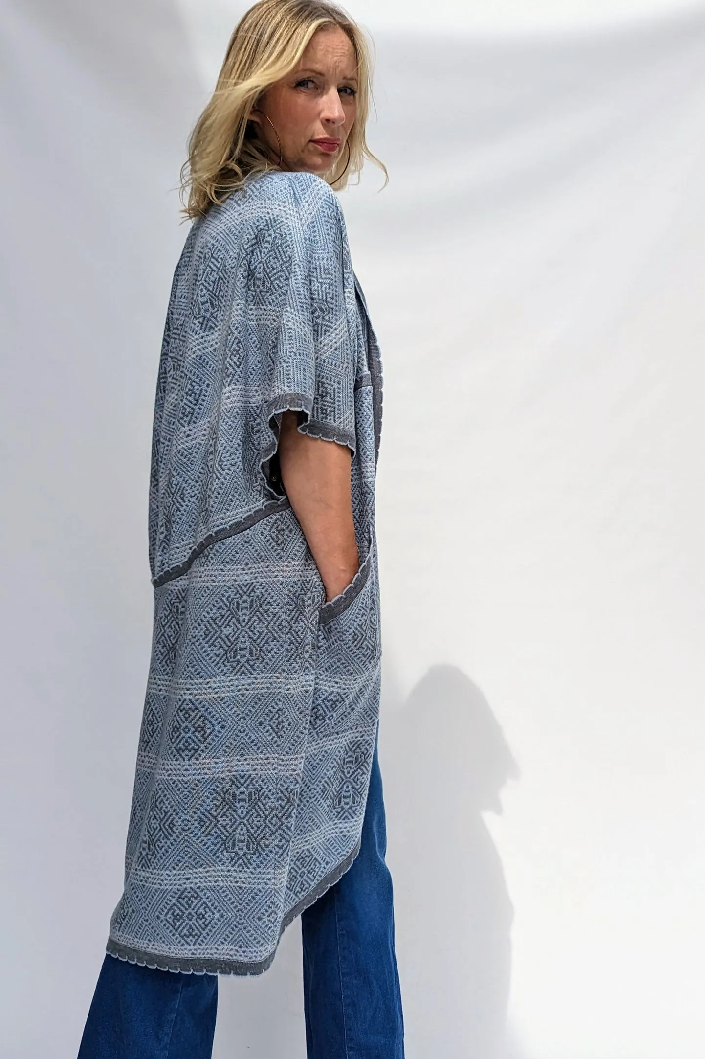 Bill Gibb Boho Vintage Oversized Kimono Style 70s Cardigan