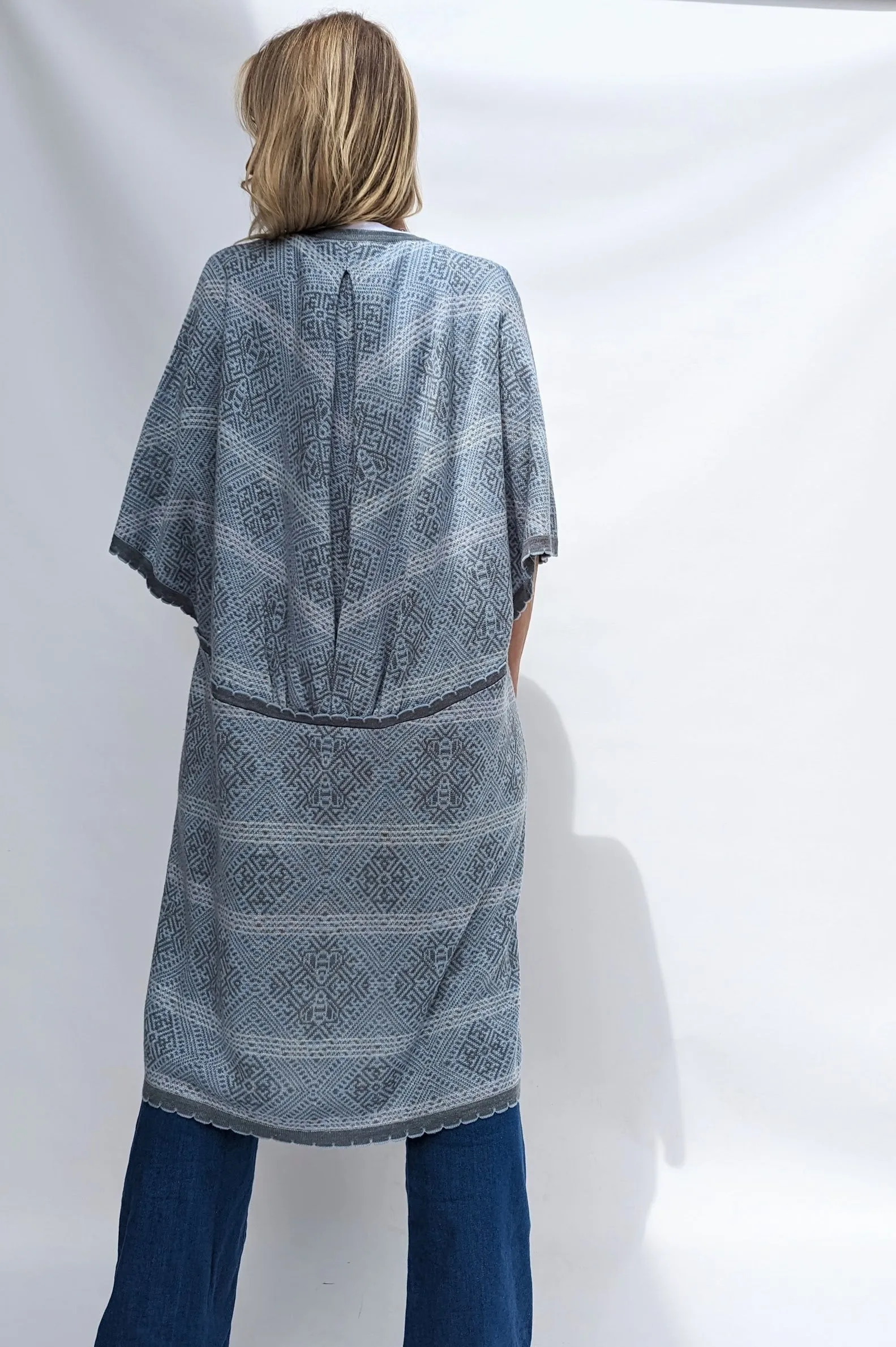 Bill Gibb Boho Vintage Oversized Kimono Style 70s Cardigan