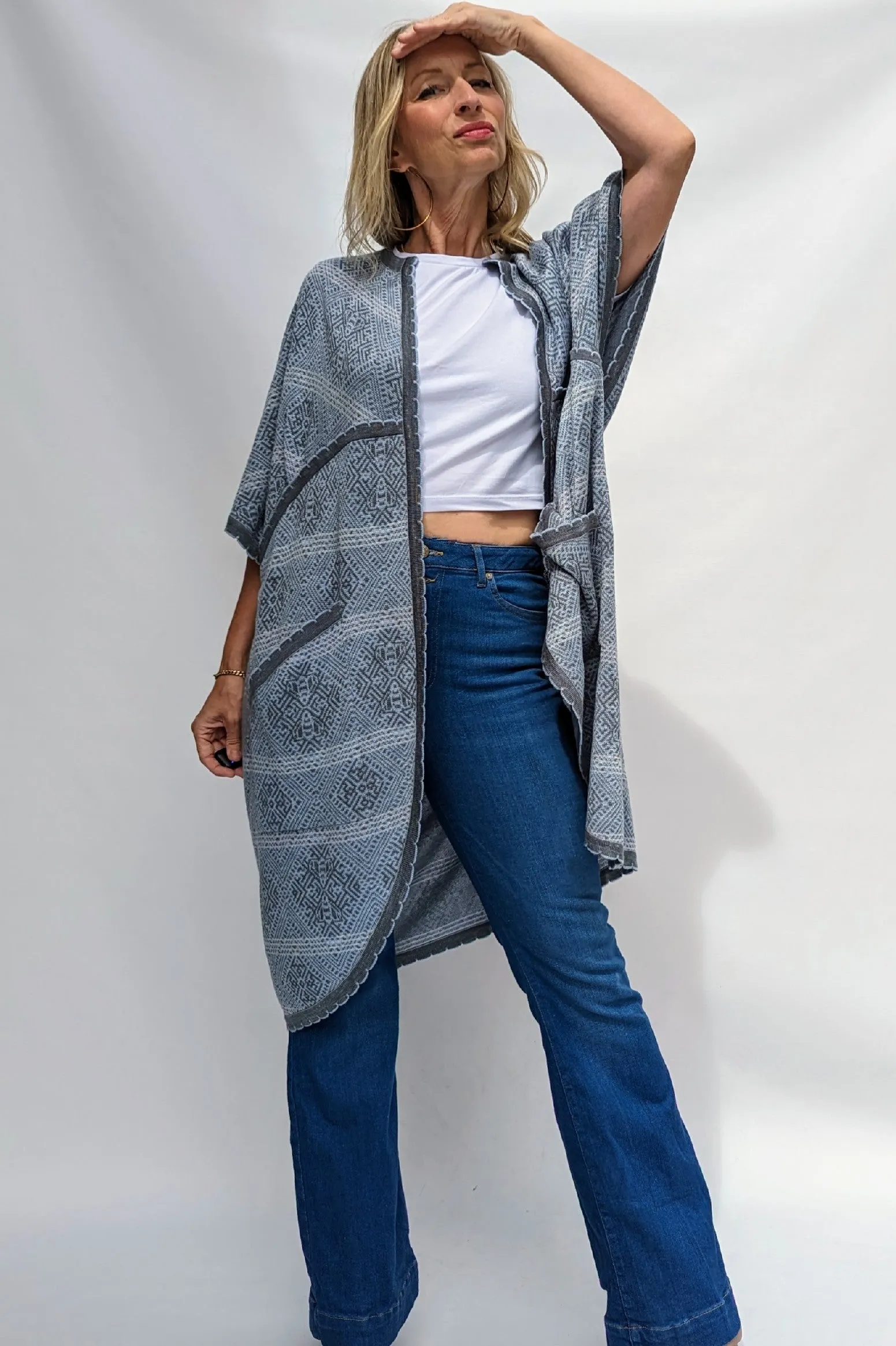 Bill Gibb Boho Vintage Oversized Kimono Style 70s Cardigan