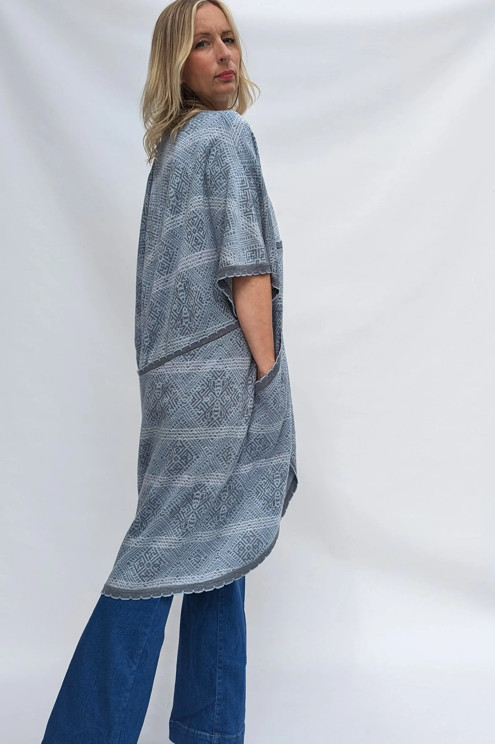 Bill Gibb Boho Vintage Oversized Kimono Style 70s Cardigan