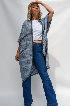 Bill Gibb Boho Vintage Oversized Kimono Style 70s Cardigan