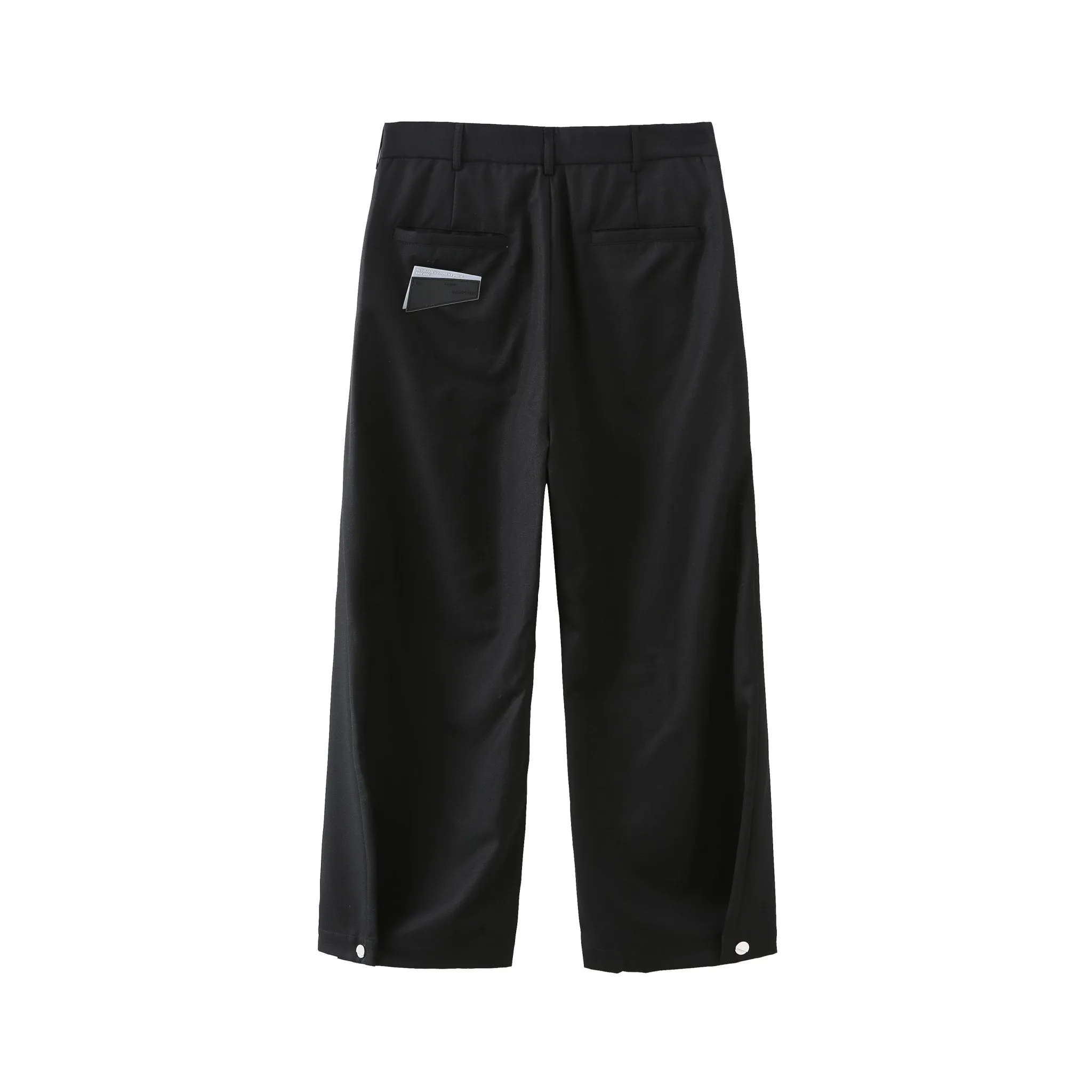 Black Woolen Loose Slacks