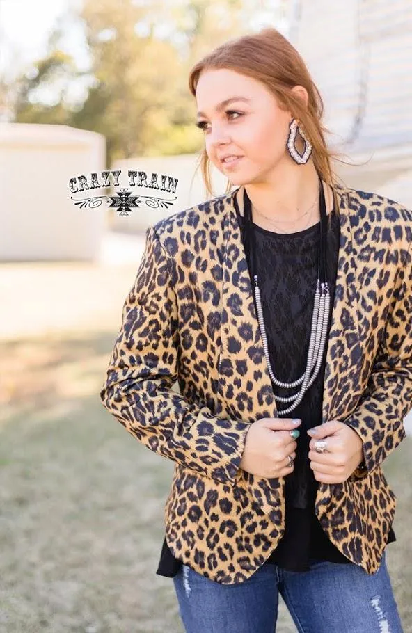 Boss Babe Leopard Blazer