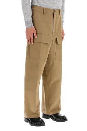 cargo canvas pants in italian style