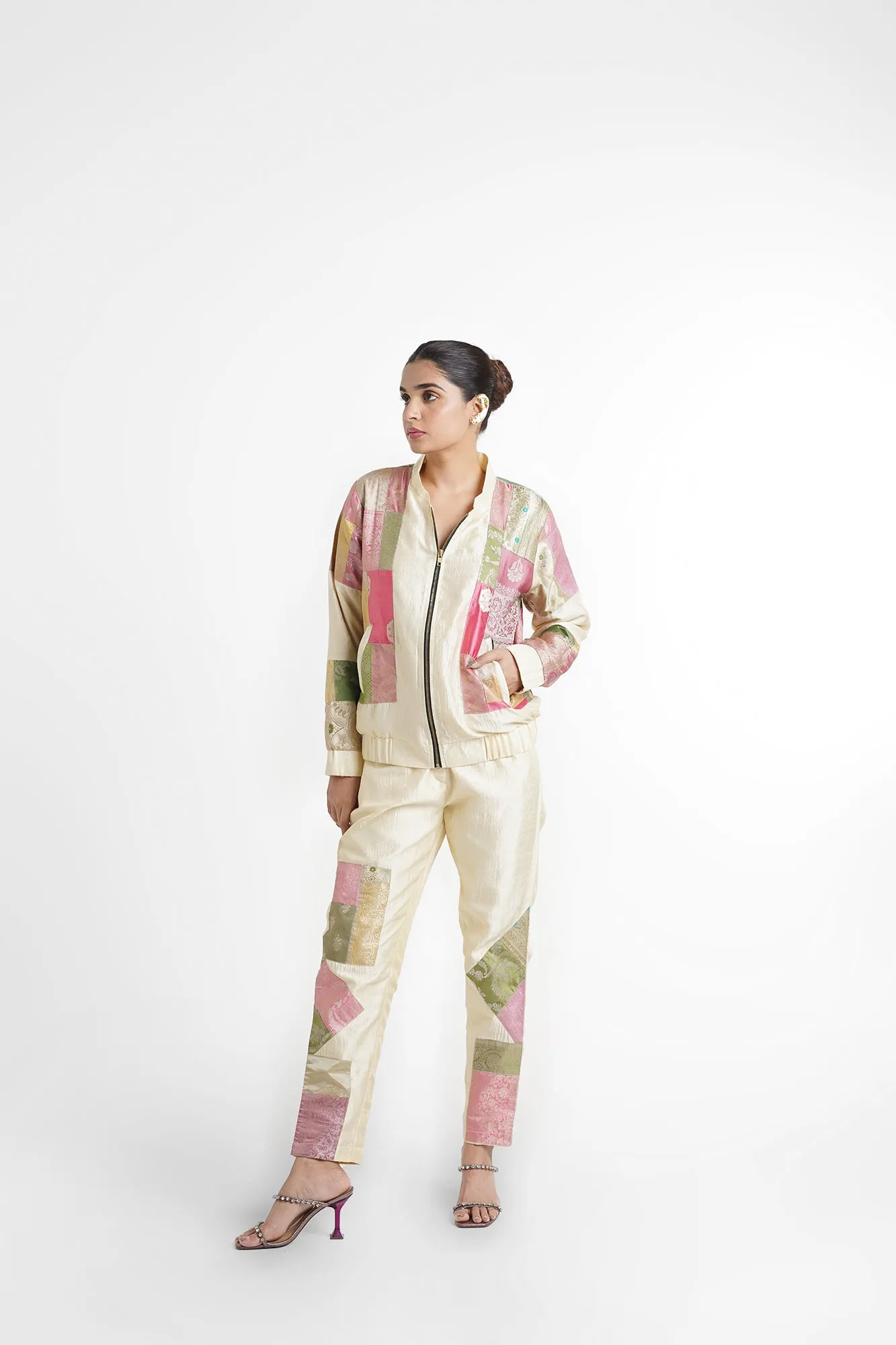 Cheri Upcycled Silk Unisex Bomber Jacket RTS