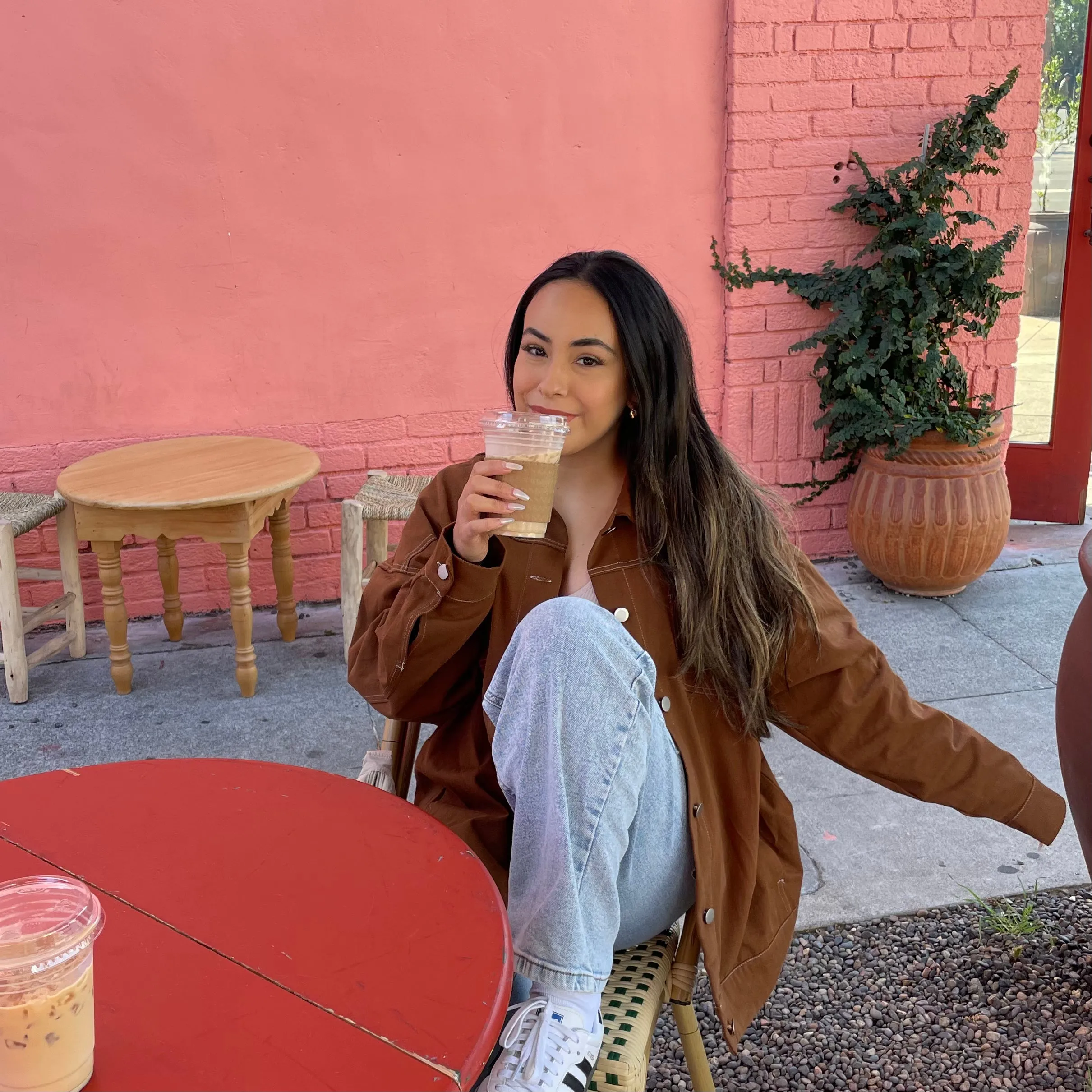 Cold Brew Oversized Shacket - Camel