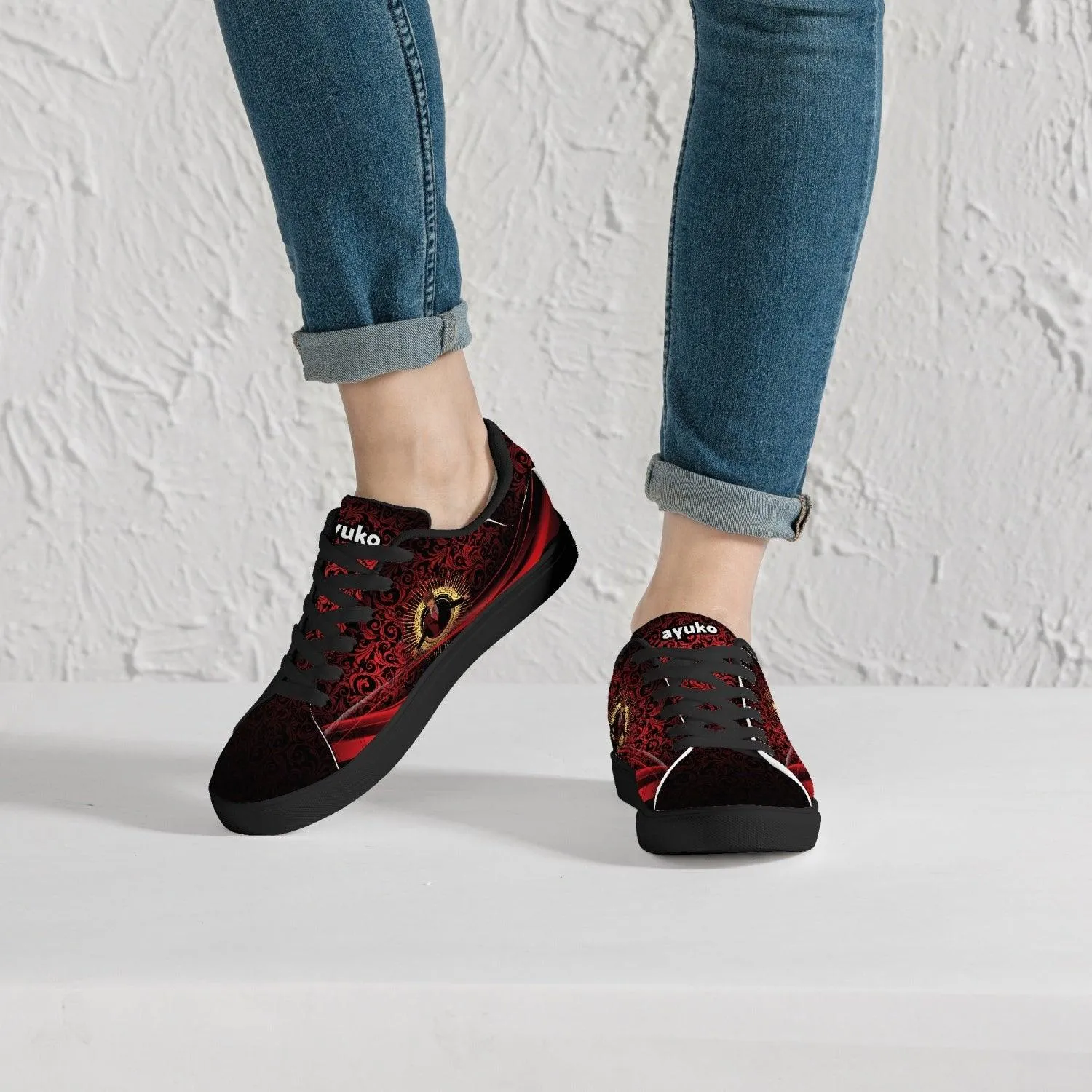 Death Note Light Yagami Roses Skate Anime Shoes