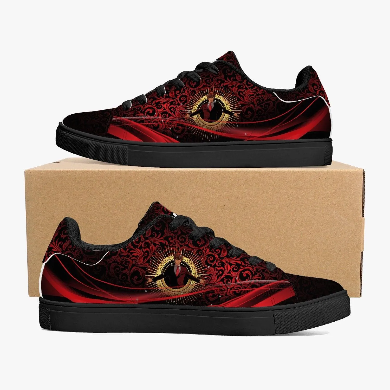 Death Note Light Yagami Roses Skate Anime Shoes