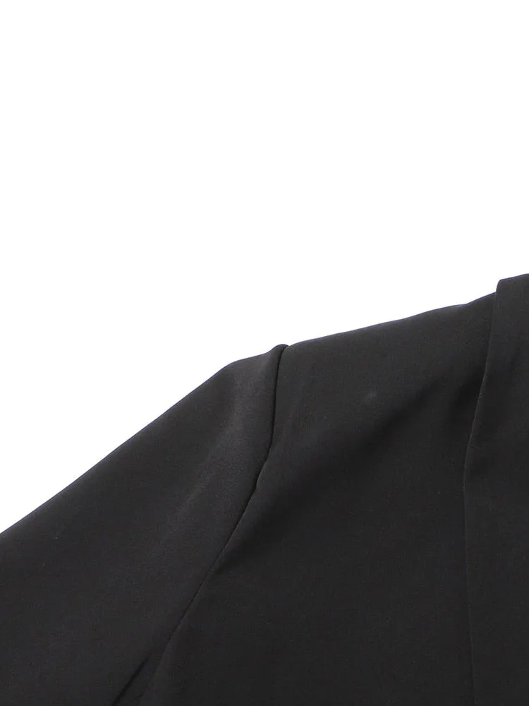 Deep V Neck Patchwork Diamonds Blazer