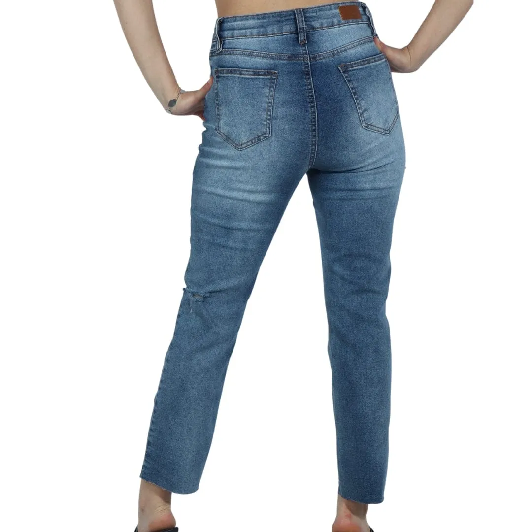 DOLLHOUSE - Side Ripped Skinny Jeans