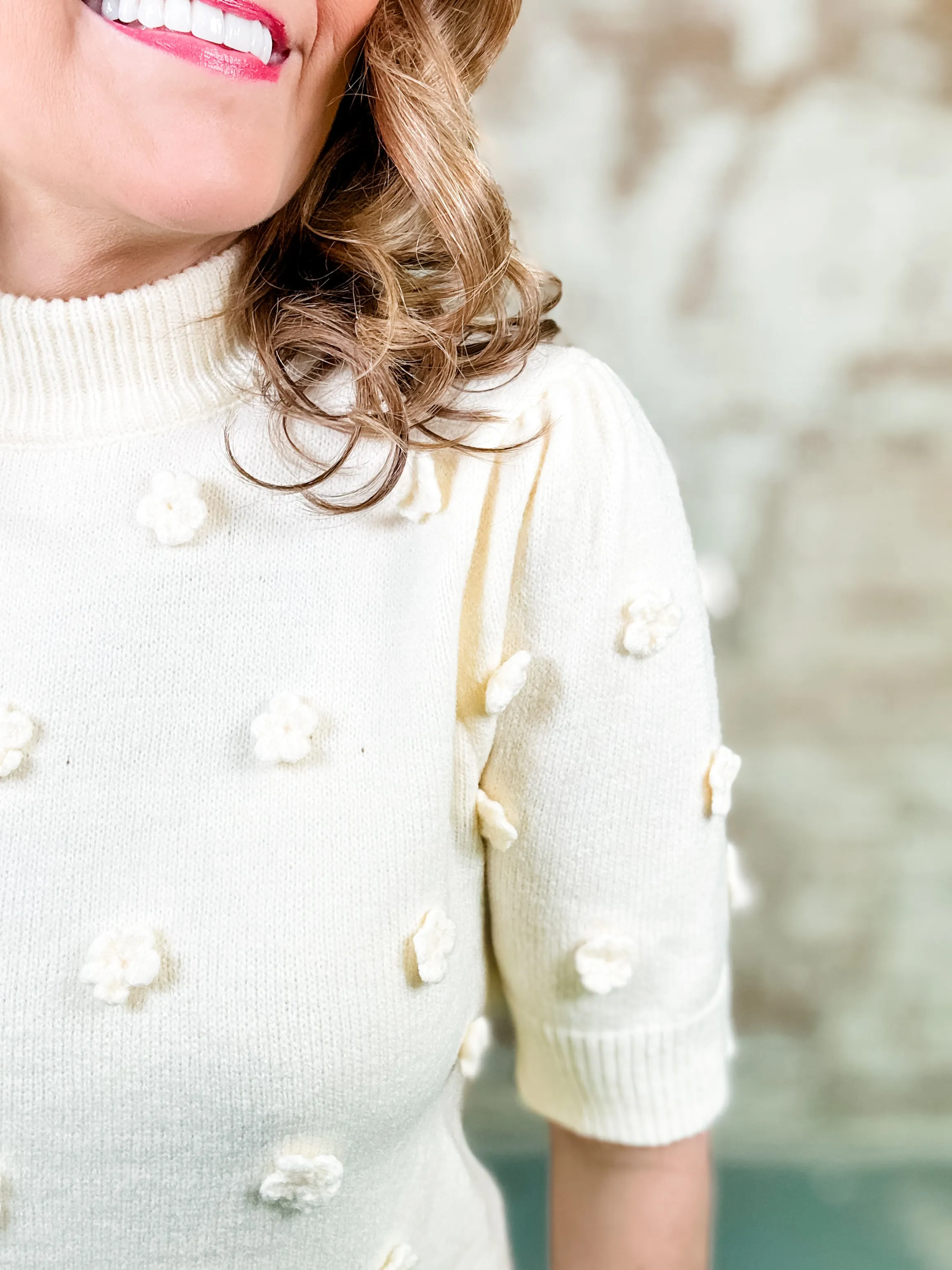 Dulce Floral Knit Sweater