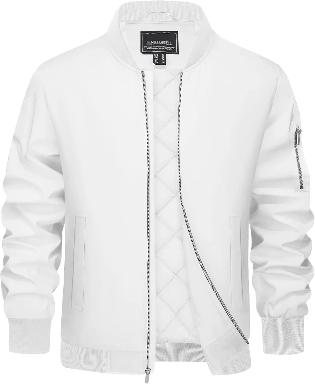 EKLENTSON Men's Bomber Jackets Fleece Lined Winter Flight Jacket Water Resistant Windproof Windbreaker Zip Up