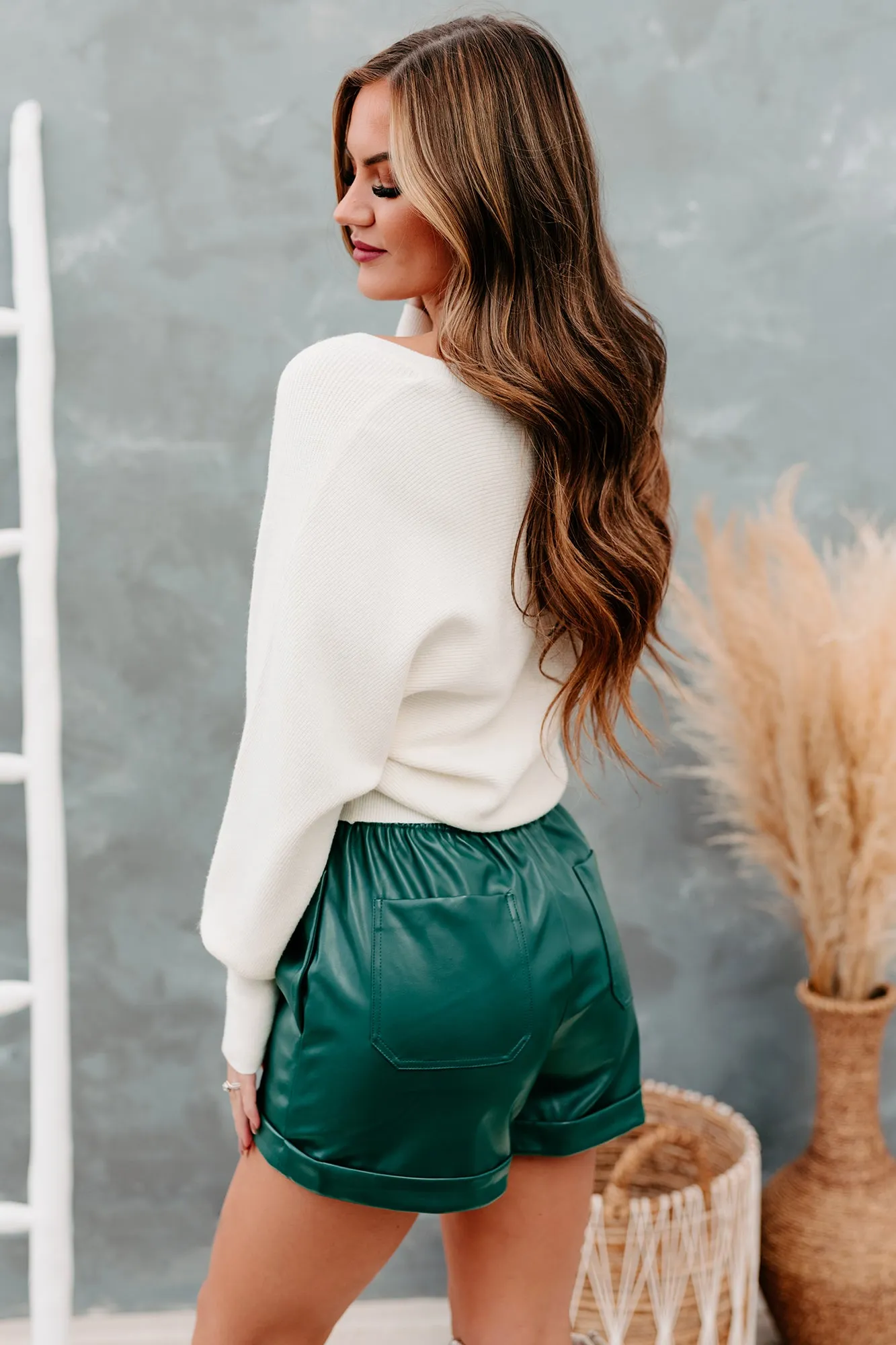 Essential Moment Dolman Sleeve V-Neck Sweater (Whip Cream)