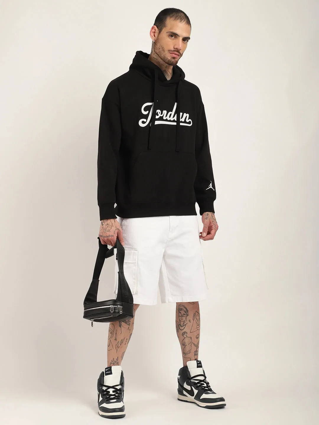 Fusion White Cotton Shorts