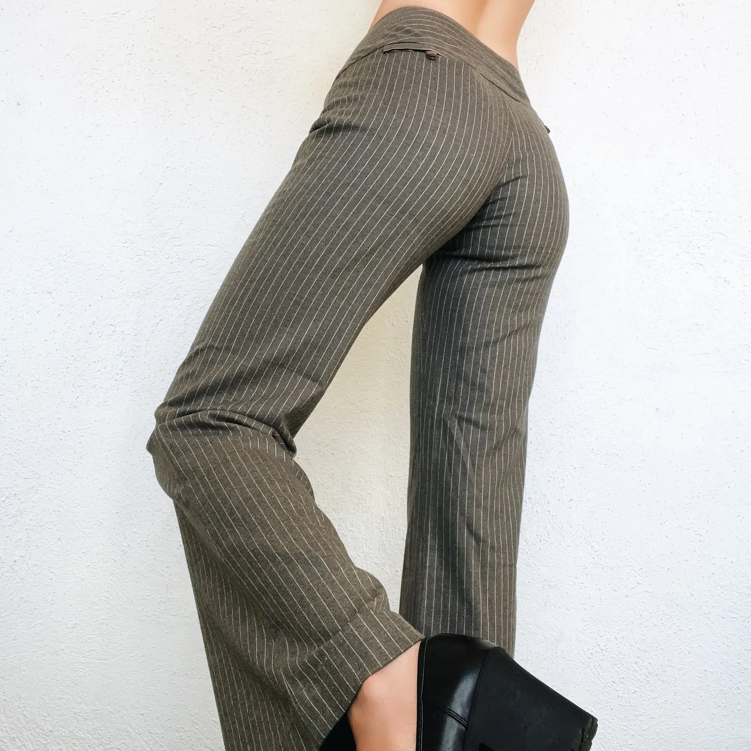 Gray Pinstriped Slacks