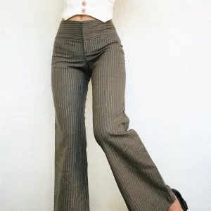 Gray Pinstriped Slacks