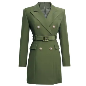 Keep You Accompanied Belted Blazer