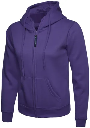 Ladies Classic Full Zip Hooded Sweatshirt | Purple