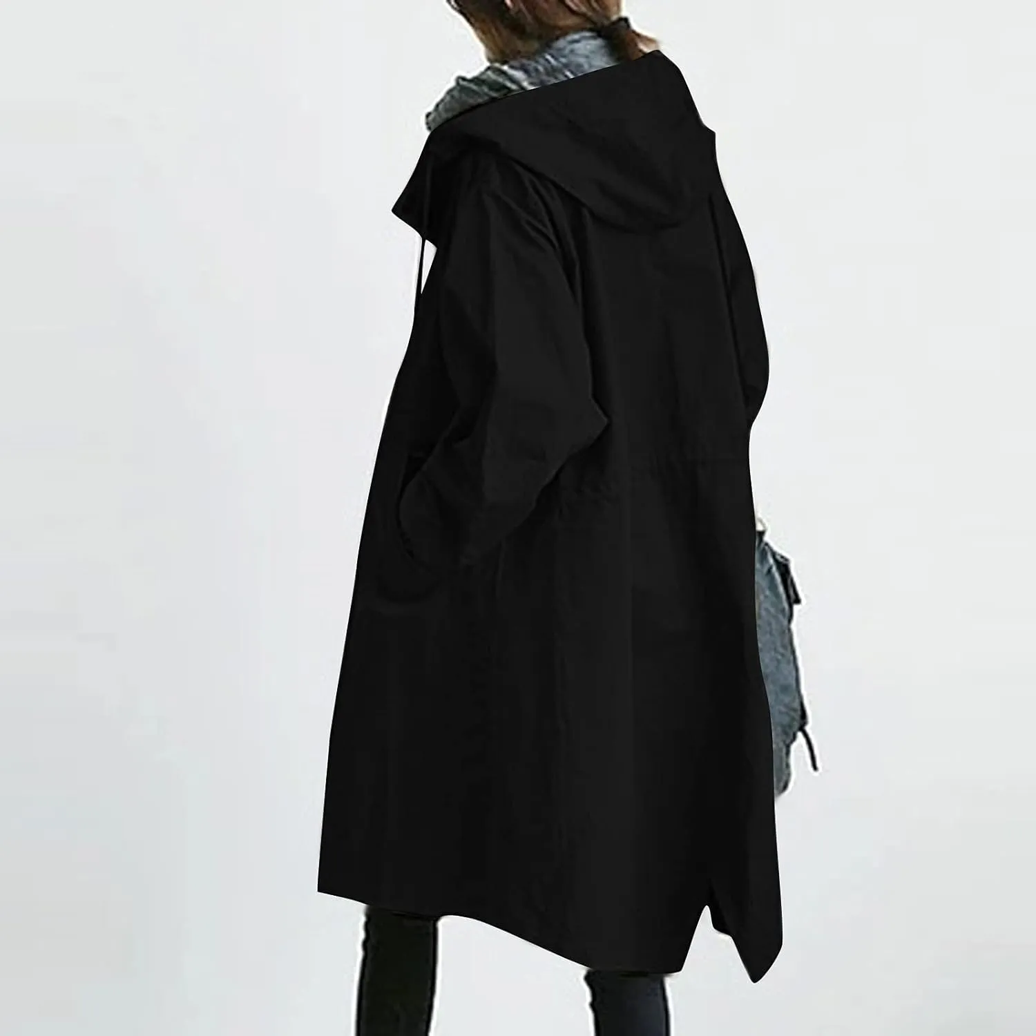 NBXNZWF Womens Rain Jackets Waterproof Lightweight Outdoor Raincoat Plus Size Active Trench Windbreaker Jacket with Hood