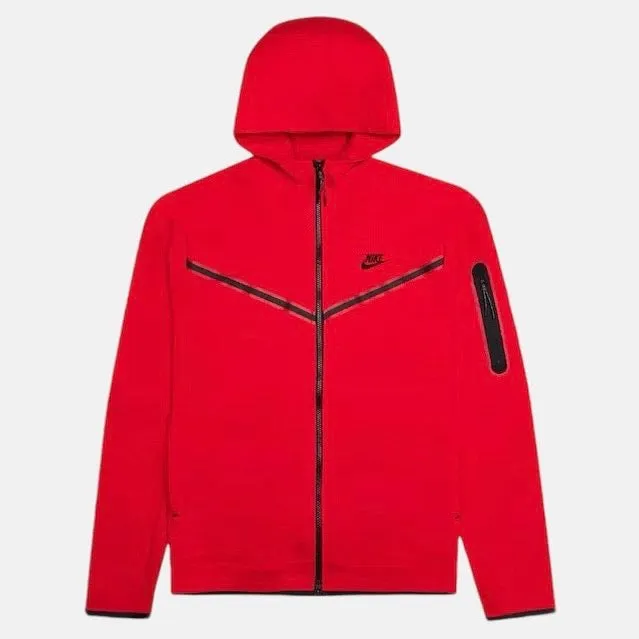 Nike Tech Fleece Hoodie - Gym Red (3rd Gen - Old Season)