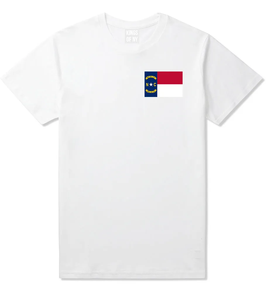 North Carolina State Flag NC Chest Mens T-Shirt
