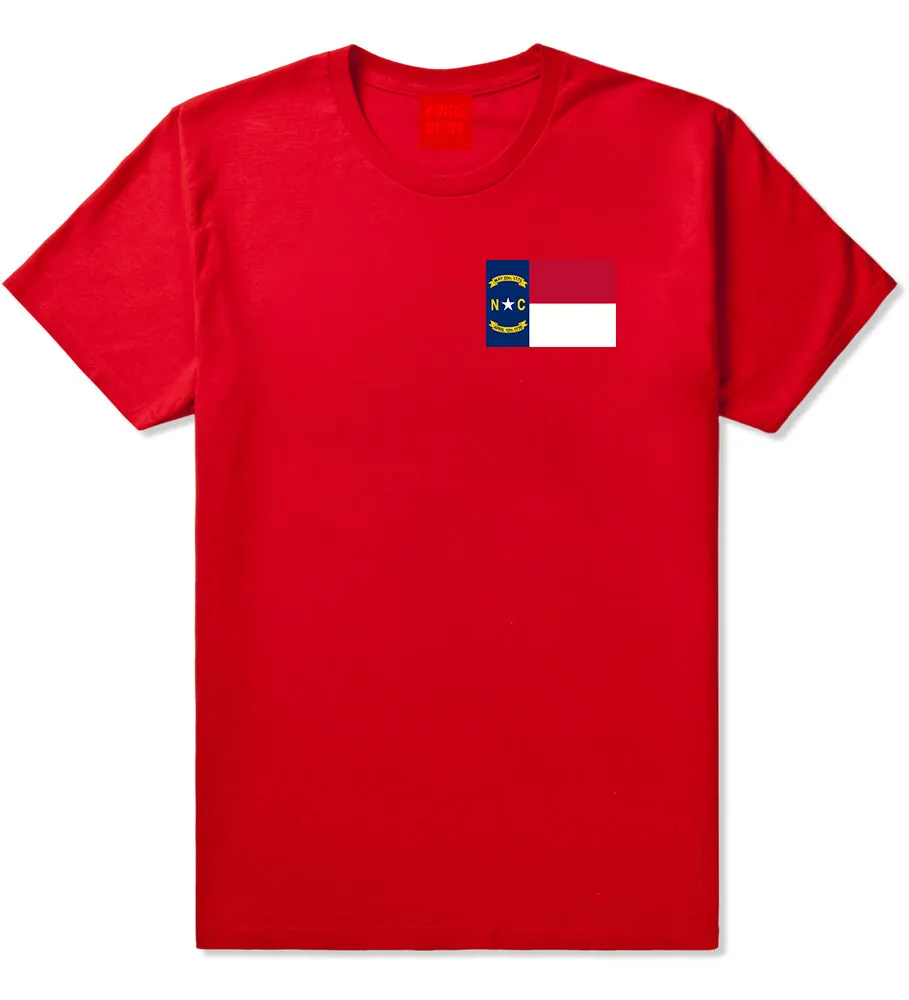 North Carolina State Flag NC Chest Mens T-Shirt
