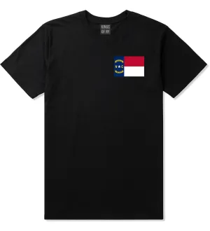 North Carolina State Flag NC Chest Mens T-Shirt