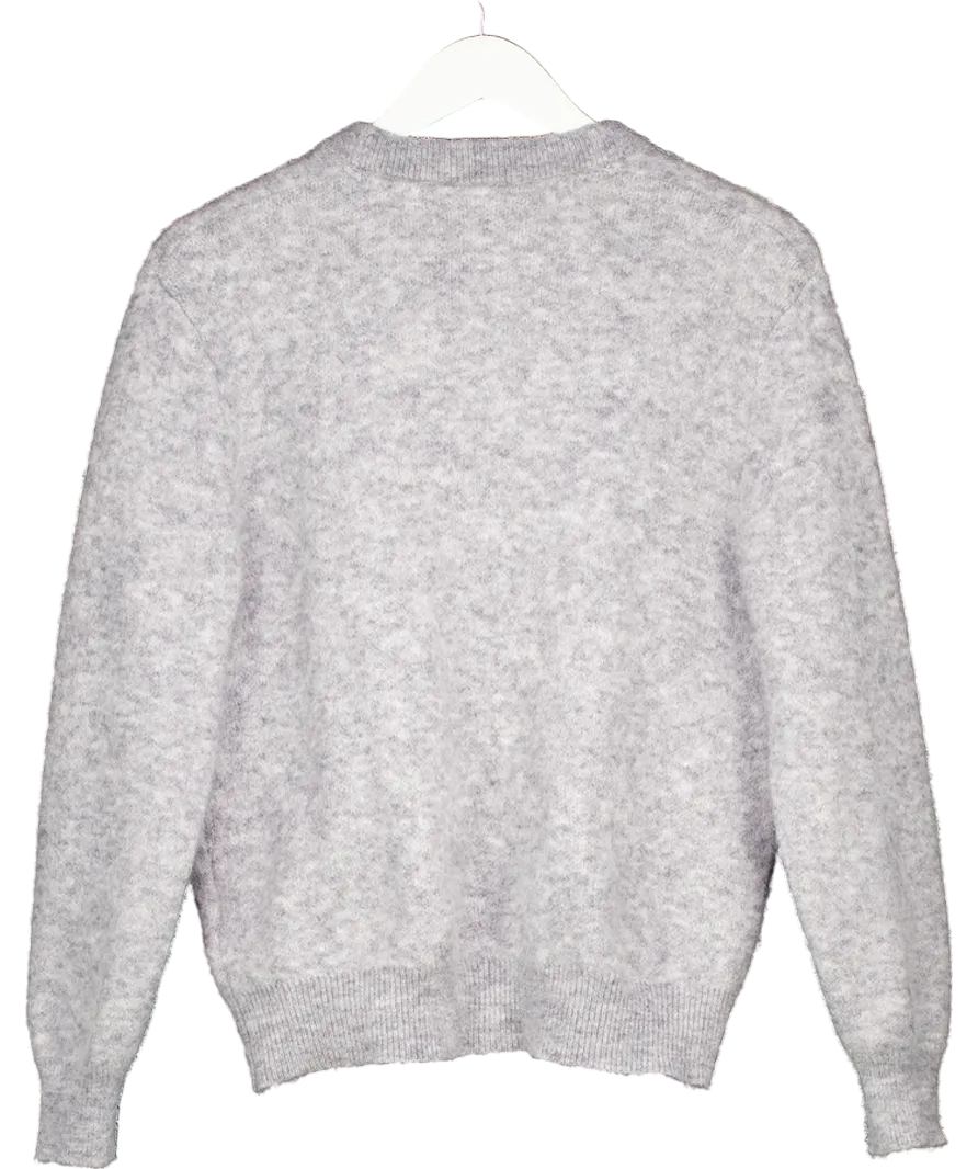 Percival Grey Mohair Cardigan UK S