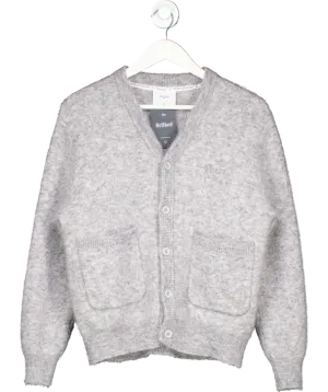 Percival Grey Mohair Cardigan UK S