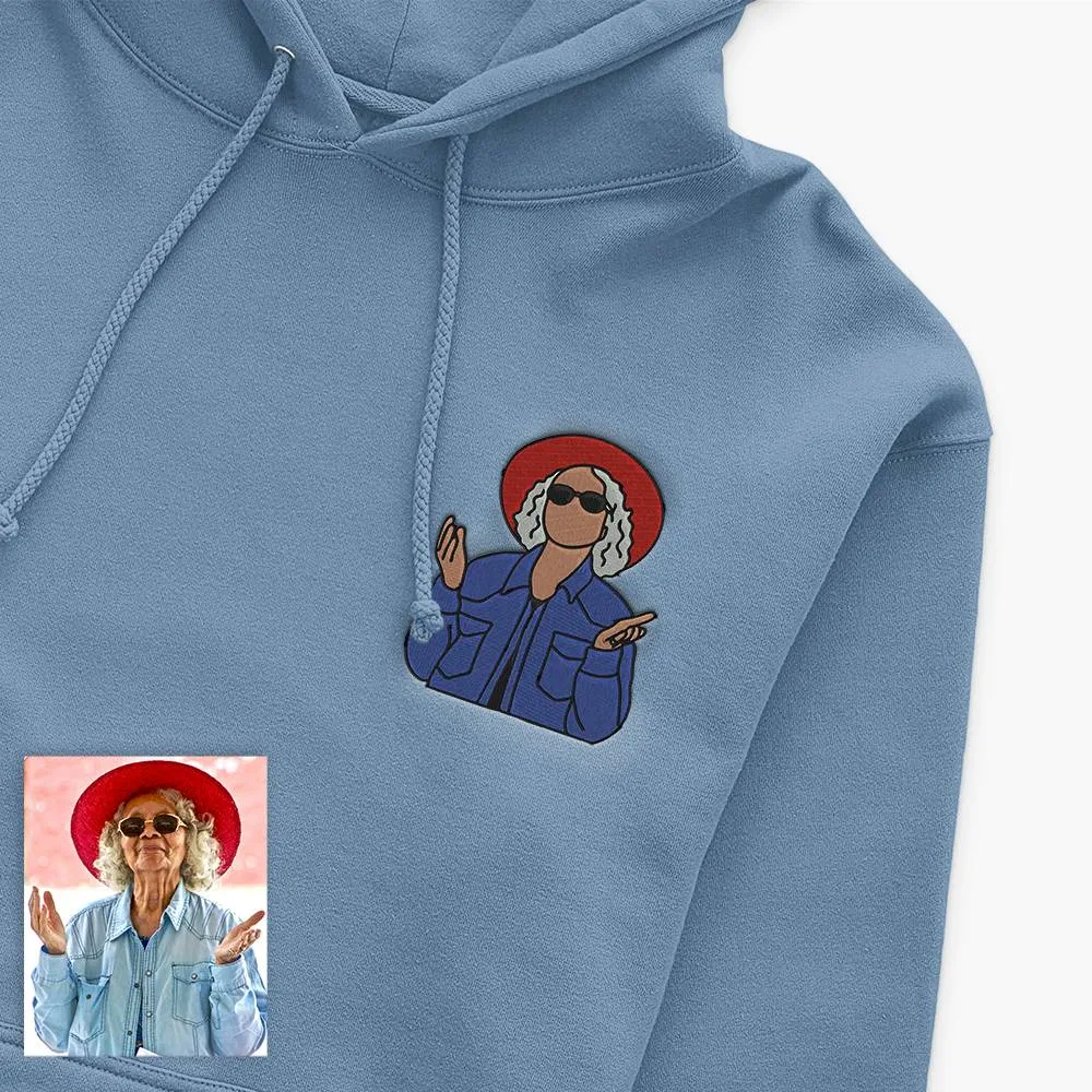 Personalized Mom Embroidered Sweatshirt, Custom Colored Embroidery Hoodie, Gift For New Mom, Mother's Day Gift