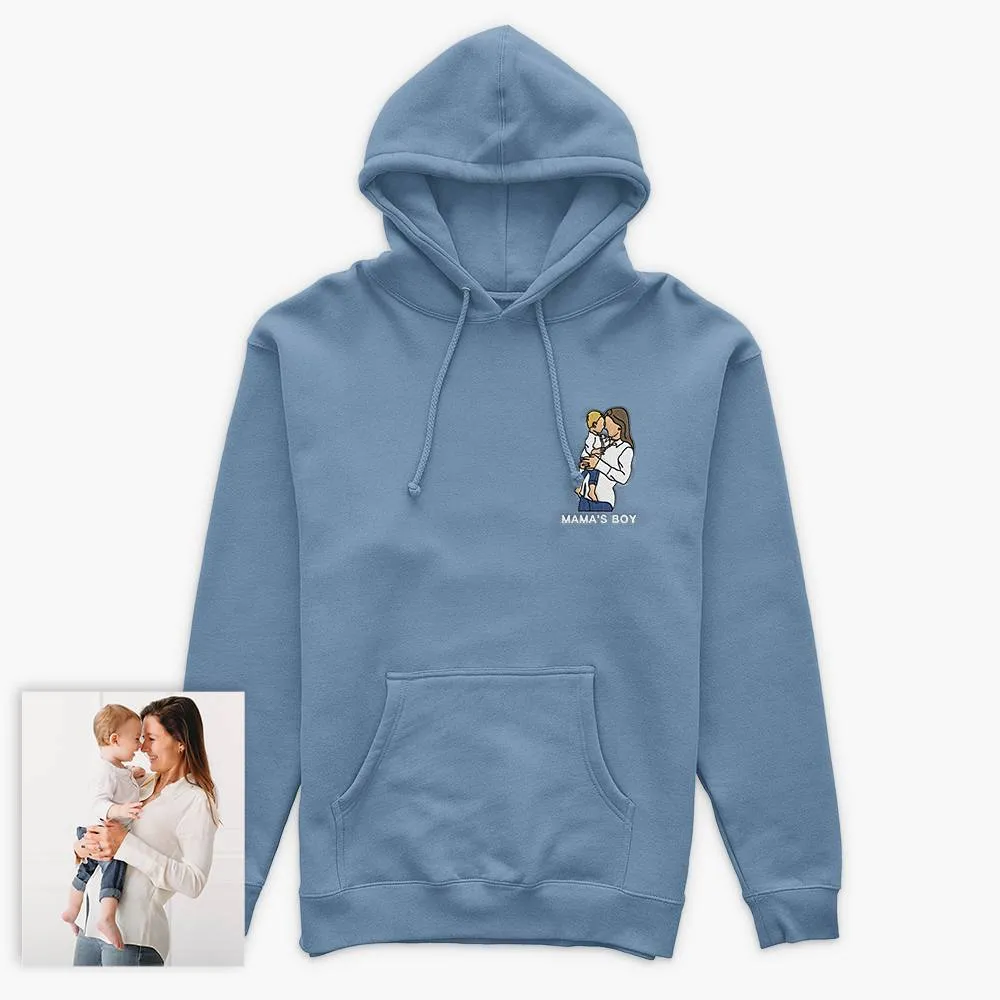 Personalized Mom Embroidered Sweatshirt, Custom Colored Embroidery Hoodie, Gift For New Mom, Mother's Day Gift