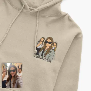 Personalized Mom Embroidered Sweatshirt, Custom Colored Embroidery Hoodie, Gift For New Mom, Mother's Day Gift