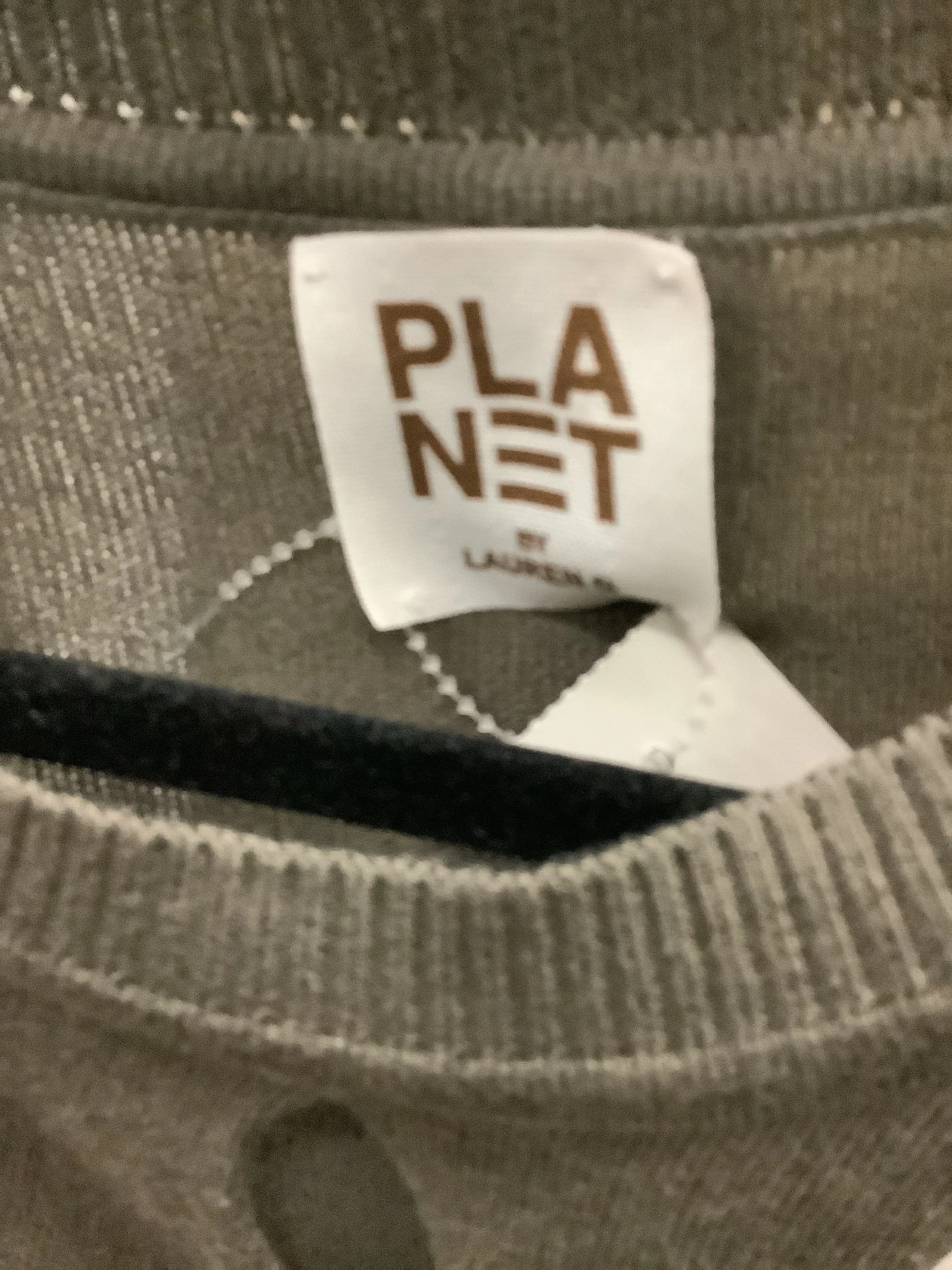Planet By Lauren G Women's Sweater Olive Pima Cotton Size: OS