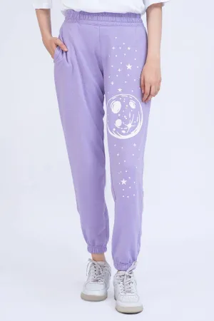 Purple Graphic Jogger Pants