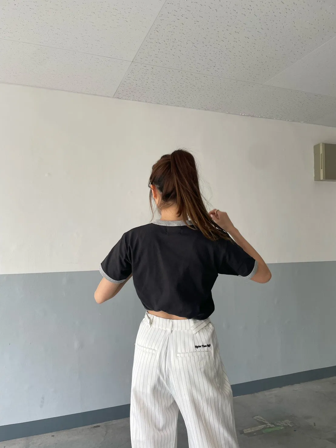 stripe slacks