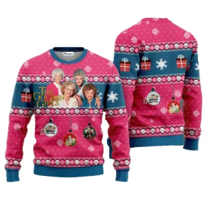 Ugly Sweater JulesRoche Cotton Blend All-Over-Print Winter