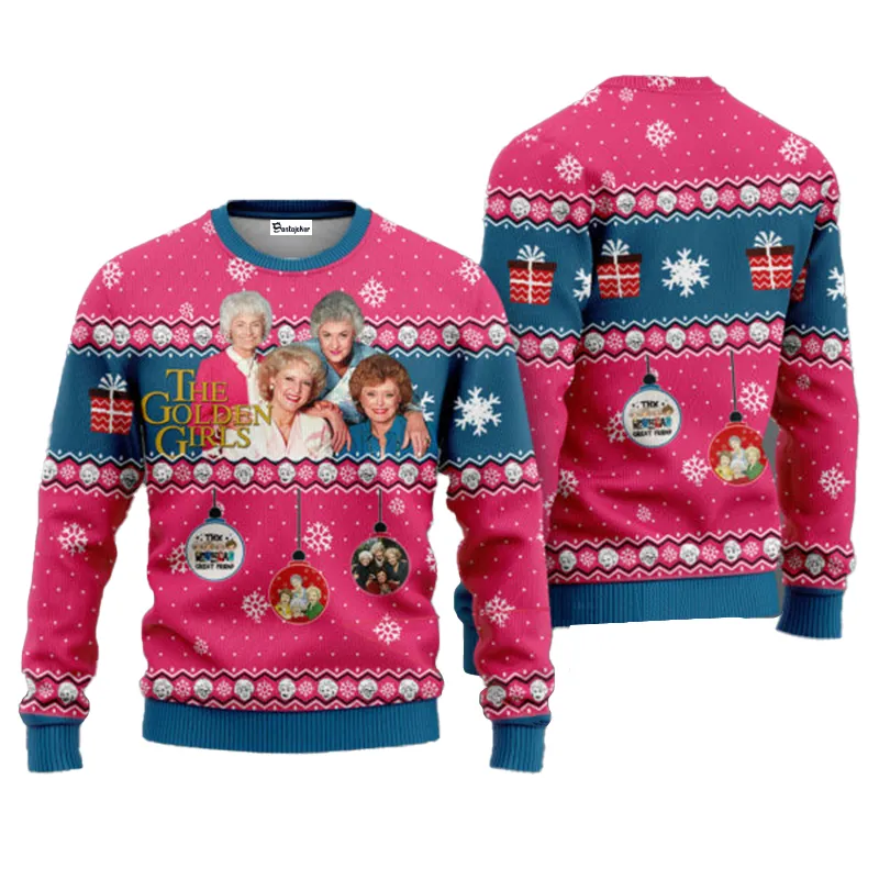 Ugly Sweater JulesRoche Cotton Blend All-Over-Print Winter
