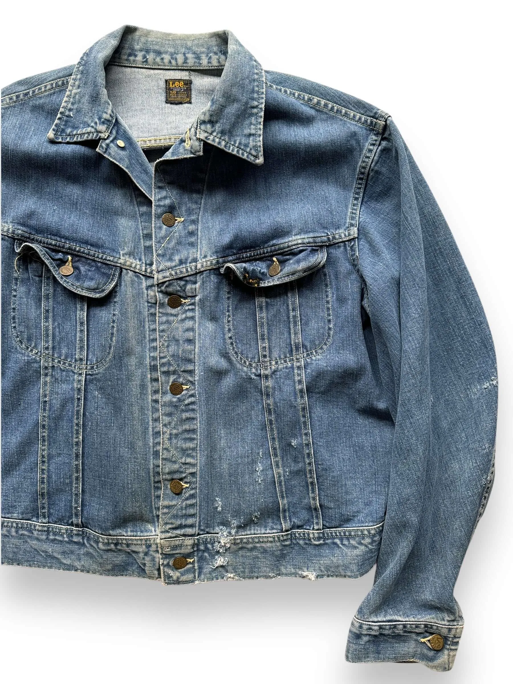 Vintage Lee 101-J Denim Jacket SZ 50 Long