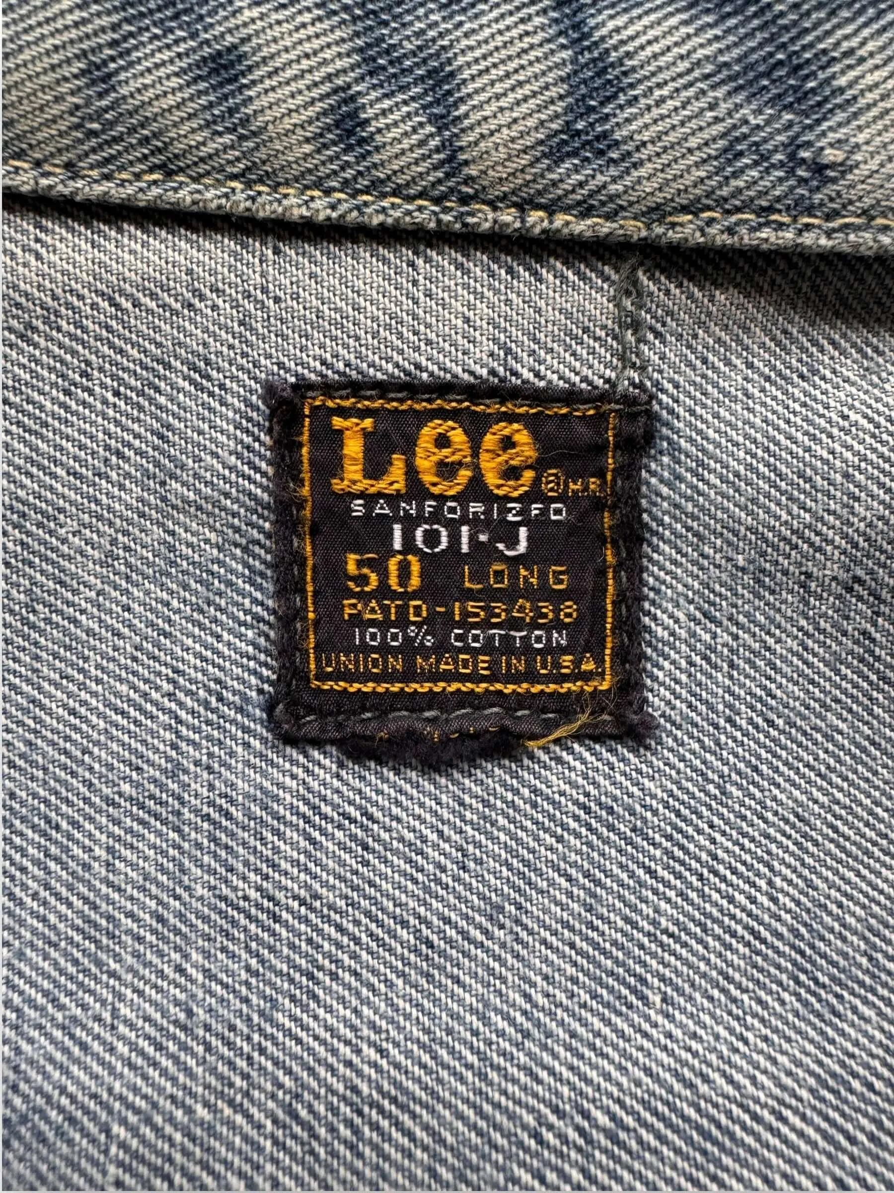 Vintage Lee 101-J Denim Jacket SZ 50 Long