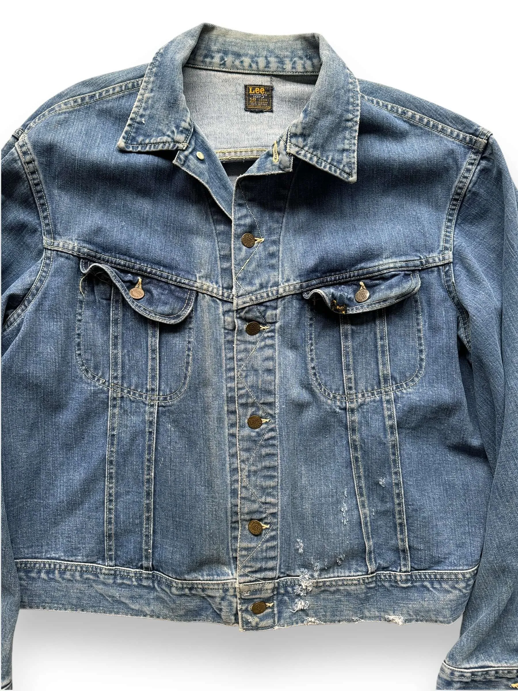 Vintage Lee 101-J Denim Jacket SZ 50 Long