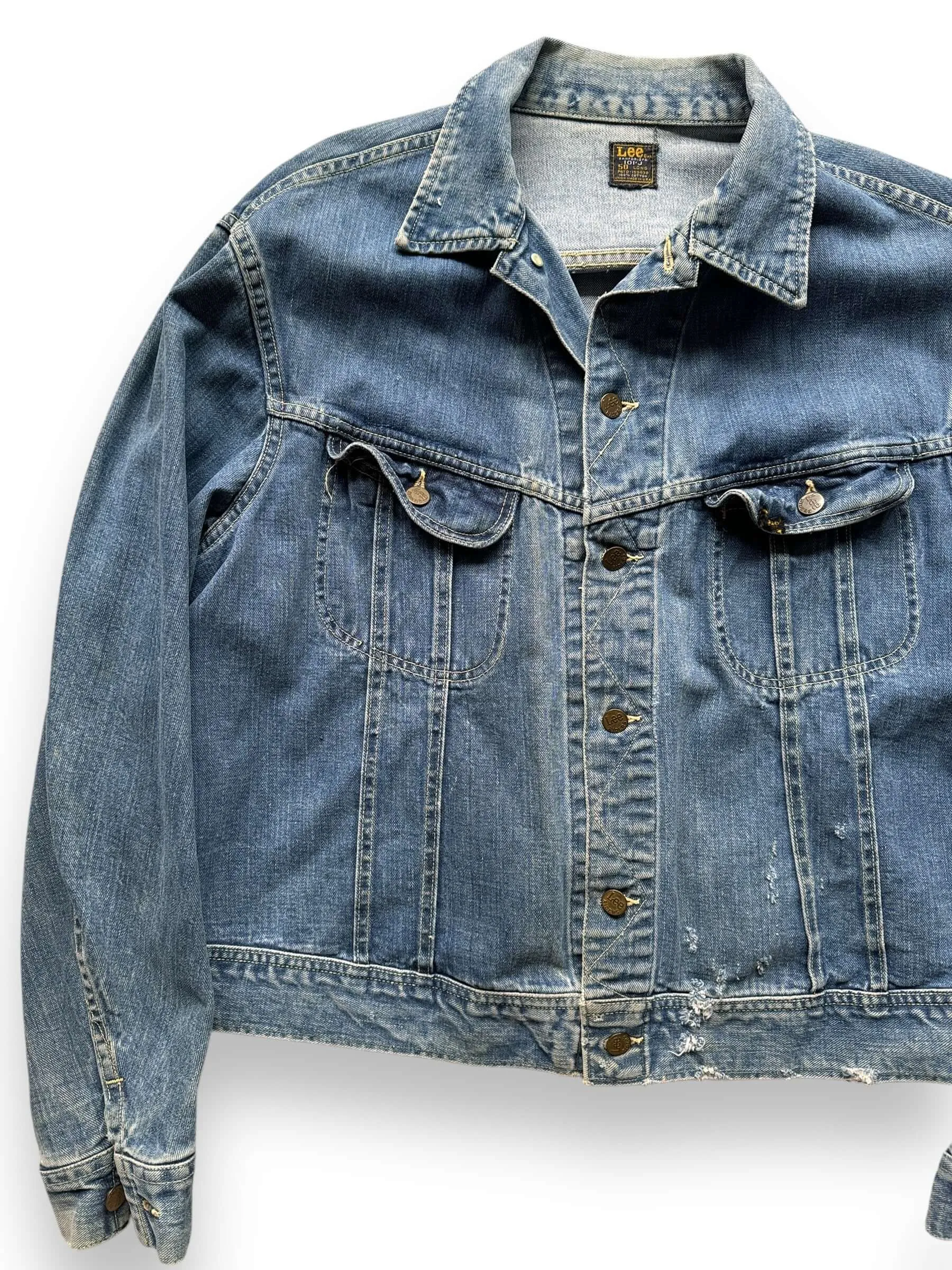 Vintage Lee 101-J Denim Jacket SZ 50 Long