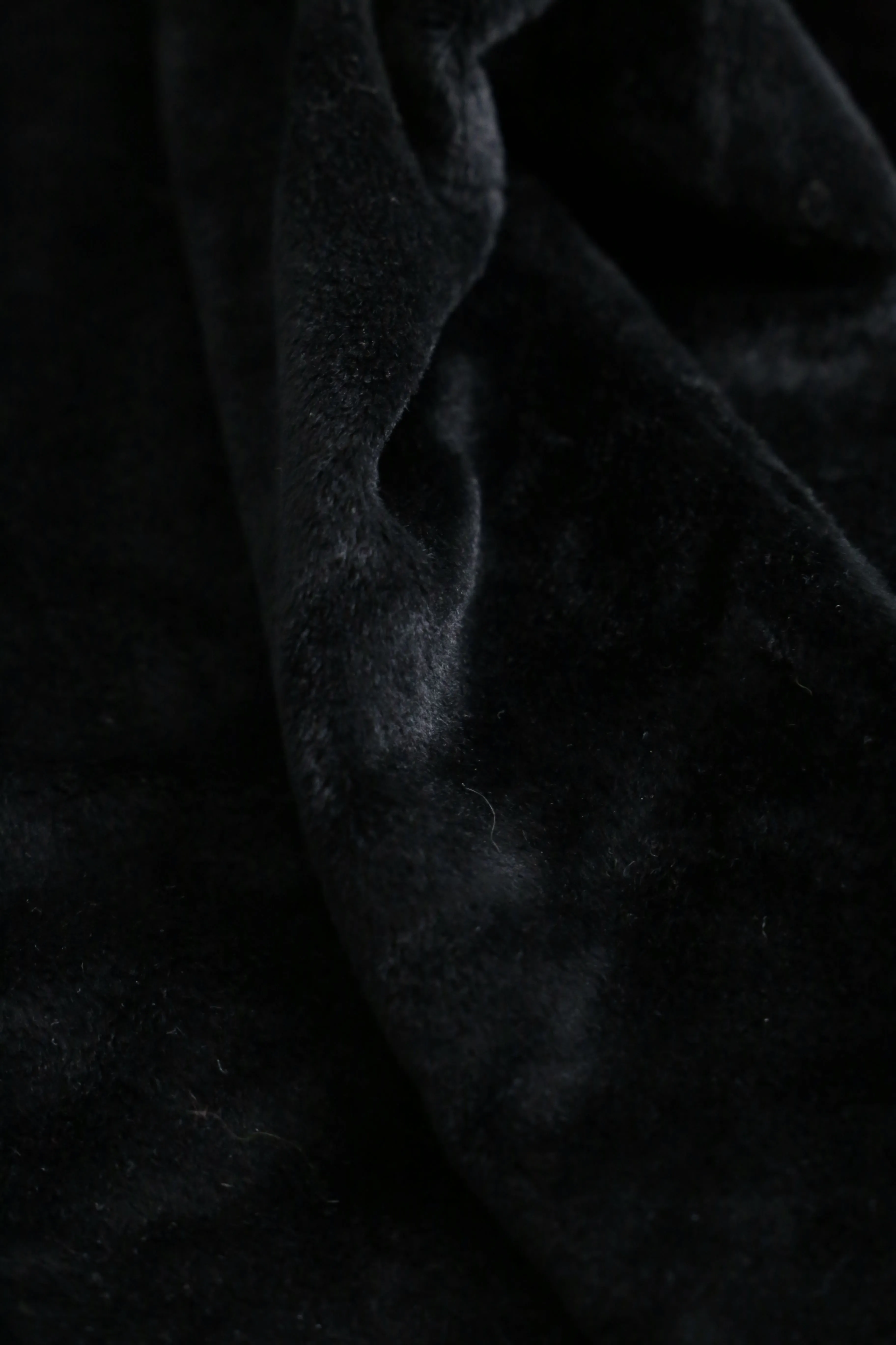 wide straight box tuck velour slacks